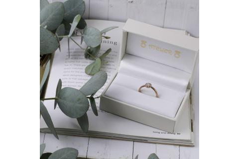 【N69-001】結ピンクゴールド ダイヤモンド0.2ct