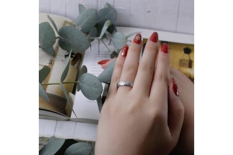 【N72-001】ハワイアンリング ハードプラチナ（波）