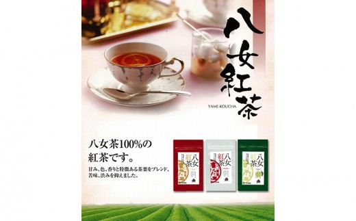 【A5-277】福岡県産八女星野ティーバッグ50個・八女紅茶3種詰合せ