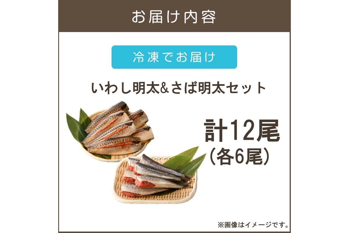 【B5-051】いわし明太&さば明太セット 12尾