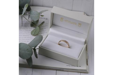 【O53-001】ハワイアンリング ピンクゴールド（葉）