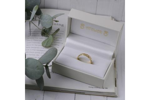 【O53-002】ハワイアンリング イエローゴールド（葉）