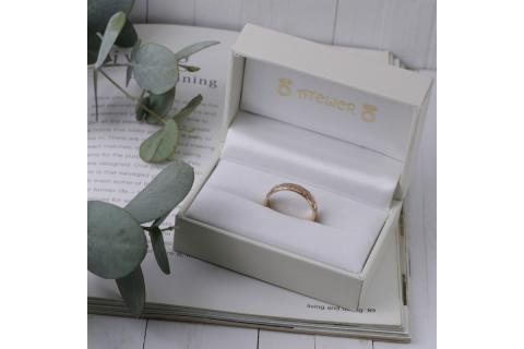 【O53-004】ハワイアンリング ピンクゴールド（波）