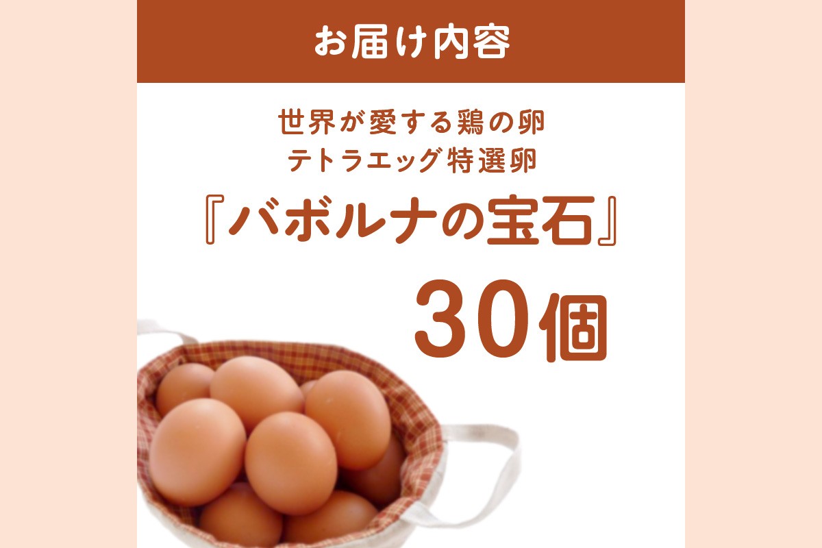 【A-807】テトラエッグ特選卵『バボルナの宝石』30個入