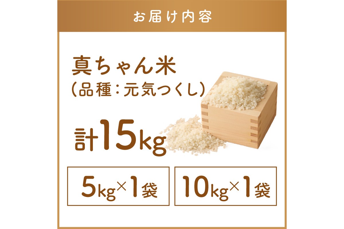 【E4-008】【令和7年産】農薬・化学肥料不使用 真ちゃん米 15kg