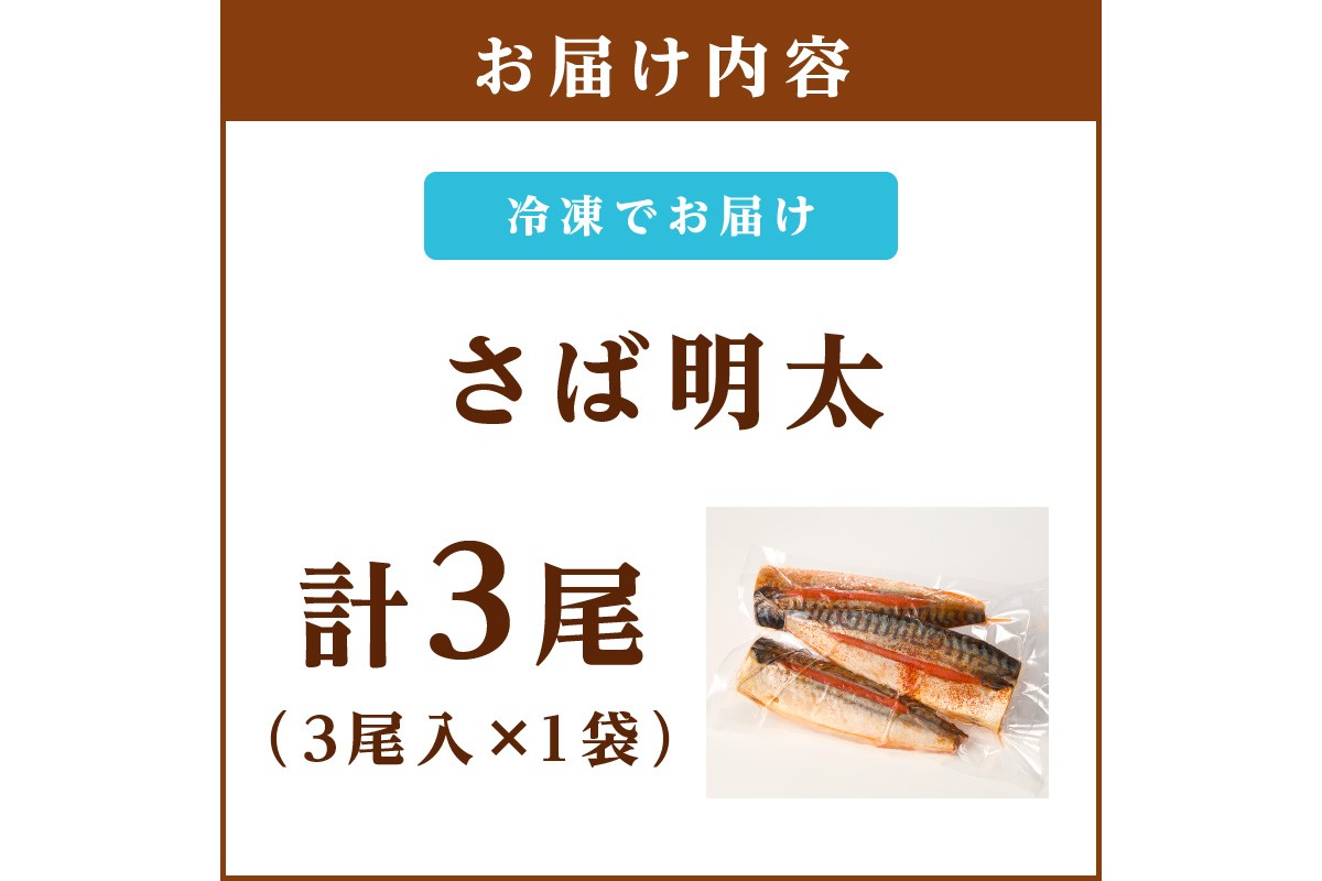 【Z9-021】さば明太 3尾