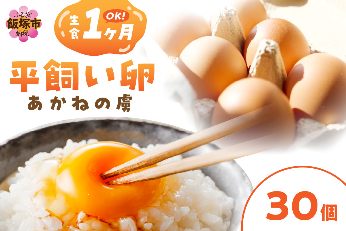 【A5-486】〈平飼い卵〉あかねの虜（30個）