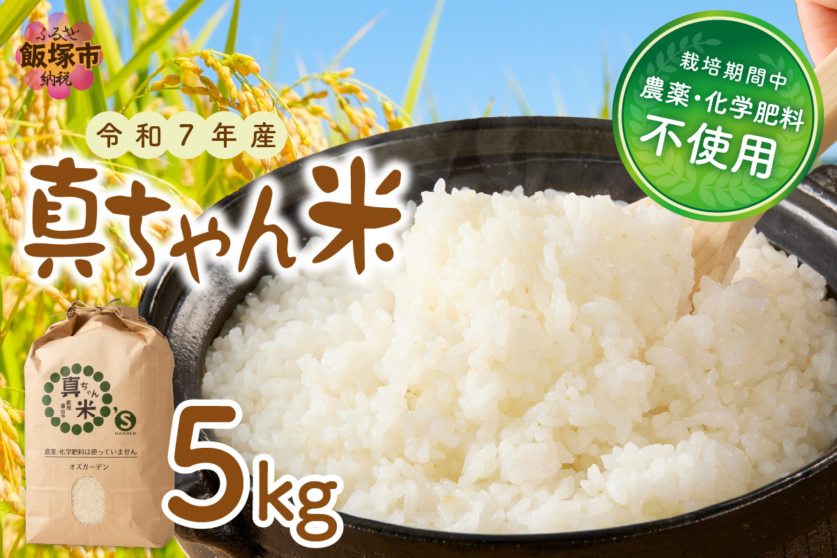 【B7-036】【令和7年産】農薬・化学肥料不使用 真ちゃん米 5kg