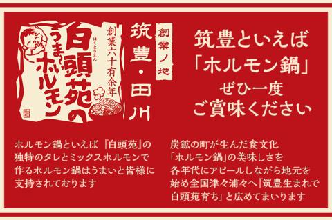 ふるさと納税限定仕様　　お徳用パック　【味付ホルモン440ｇ×④、自家製煮込タレ④】