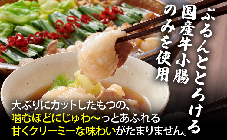 博多もつ鍋セット あごだし醤油味 もつ鍋 国産牛 小腸 3～4人前 ちゃんぽん麺 鍋セット グルメ 牛もつ 醤油 ホルモン 冷凍 スープ お取り寄せ 博多 九州