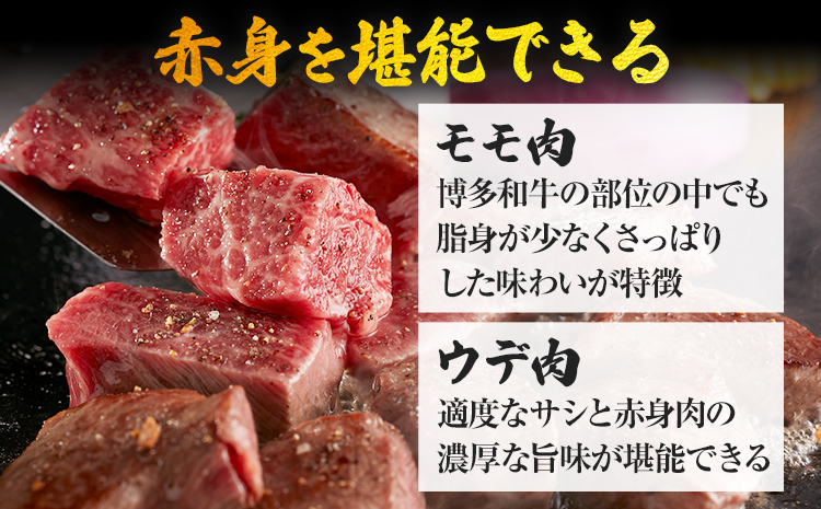 【厳選肉専門店 ふじ匠】 博多和牛 サイコロステーキ 肉 牛肉 博多和牛 もも肉 ウデ肉 肉専用オリジナルスパイス付 福岡 グルメ 贈り物 冷凍 ギフト 柔らかい ステーキ 丼 お取り寄せ 食品