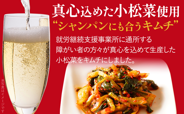 しる婆のメディカル小松菜キムチ 600g（200g×3パック） キムチ 小松菜 シャンパン おつまみ ご飯のお供 お酒 ヤンニョム 漬け物 唐辛子 発酵食品 おかず 福岡県 福岡 九州 グルメ お取り寄せ