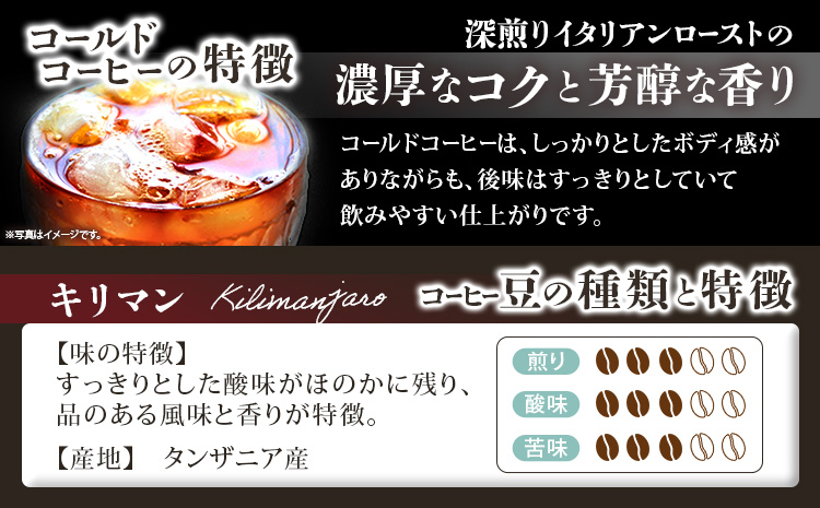 GRAN TORINO コールドコーヒー 720ml + おまかせ ドリップパック 10袋 キリマン トラッドブレンド グアテマラ モカ マンデリン 自家焙煎 珈琲 コーヒードリンク 飲料 福岡県 福岡 九州 グルメ お取り寄せ