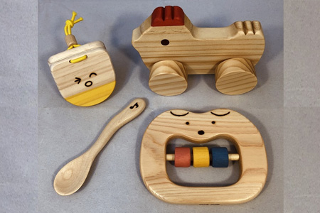 木のおもちゃ、出産祝いセットＳＹ【ご自宅用】