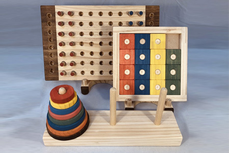 木のおもちゃ脳トレ、パズル・ゲーム３点セットＮＡ