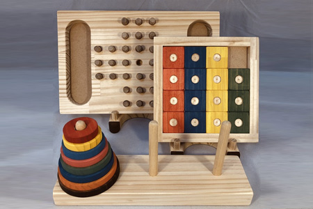 木のおもちゃ脳トレ、パズル・ゲーム３点セットＮＤ