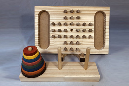 木のおもちゃ脳トレ、パズル・ゲーム２点セットＮＢ