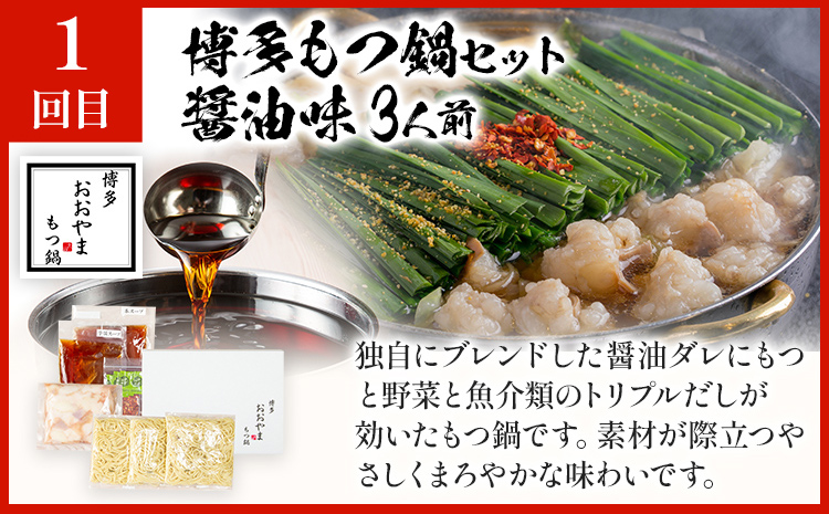 本場博多の味水炊き・もつ鍋食べ比べ定期便【隔月定期便（計3回発送）】 水炊き モツ鍋 もつ鍋セット モツ鍋セット 醤油 しょうゆ 味噌 みそ ちゃんぽん 博多 3人前 4人前 福岡県 福岡 九州 グルメ お取り寄せ