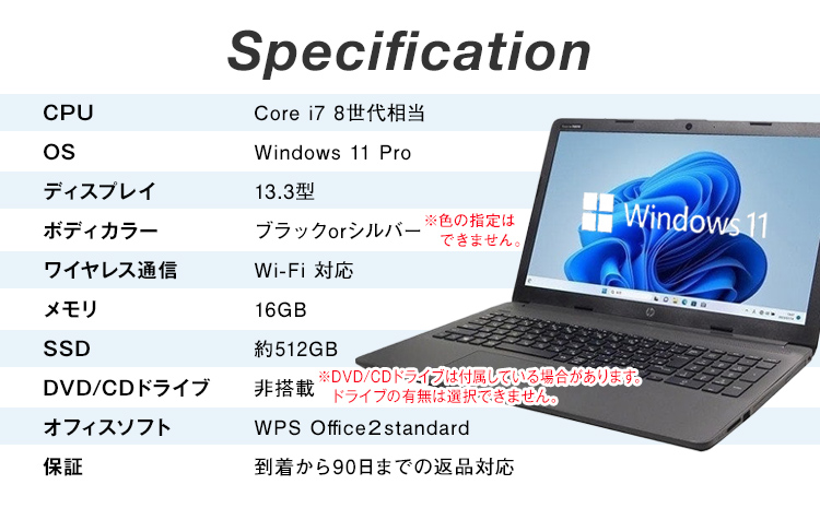 YTS ノートパソコン Creator Edition 13.3型 パソコン クリエイターモデル ビジネス カスタム Windows11 WPS Office メモリ 16GB SSD 512GB Core i7