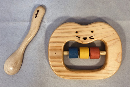 木のおもちゃ、出産祝いセットＳＢ【ご自宅用】