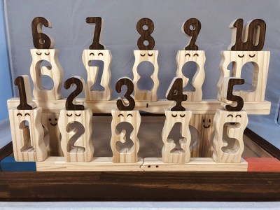 木のおもちゃ、コロポコ積木パズル(デラックス) 【ギフト用】