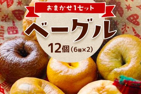 ベーグルおまかせ1セット/12個（6種×2）福岡 ベーグル 冷凍パン ずっしり・もちもち美味しい 手作り 沖縄の塩 おまかせで何が届くかお楽しみ 自然解凍