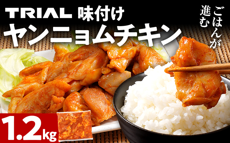 ヤンニョムチキン 1.2kg 味付き タレ漬け 甘辛 鶏肉 モモ 冷凍 簡単調理 惣菜 おかず お取り寄せ グルメ 福岡
