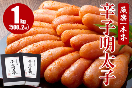 厳選1本子辛子明太子1kg(500g×2箱)