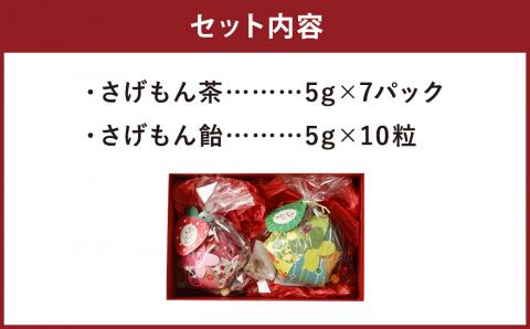 柳川 さげもん茶・さげもん飴セット 緑茶