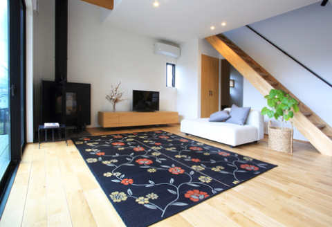 【F7-002】花ござラグ　「レガリア」　191cm×250cm