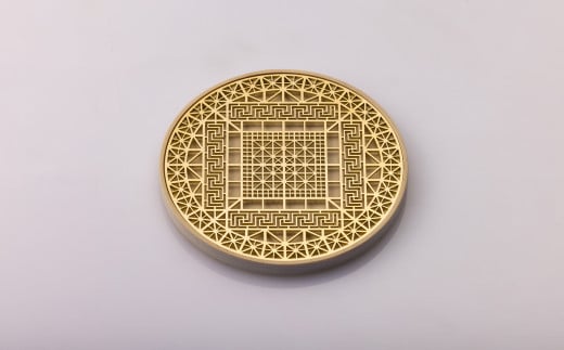 【水戸岡 鋭治氏デザイン】ユニメットワンコースター ステンレストップ (18金メッキ) アコヤベース 1個セット 【KUMIKO+アコヤホワイト】