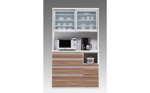 食器棚 ルシエル 120OP【白柾目・キングウッド】