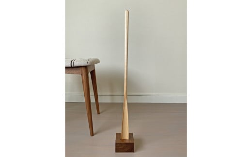 靴べら ＆ スタンド 【靴べら樹種：バーチ/スタンド樹種：ウォールナット】インテリア