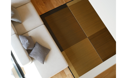 【F7-001】花ござラグ　「スタイル」　191cm×250cm