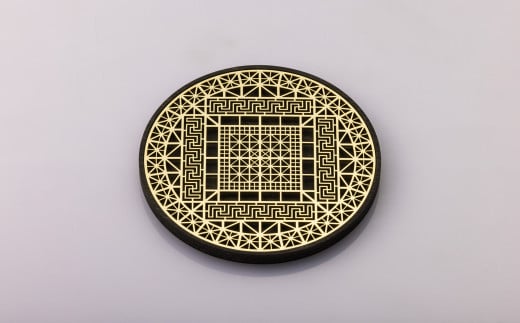 【水戸岡 鋭治氏デザイン】ユニメットワンコースター ステンレストップ (真鍮メッキ) アコヤベース 1個セット 【KUMIKO+アコヤブラック】