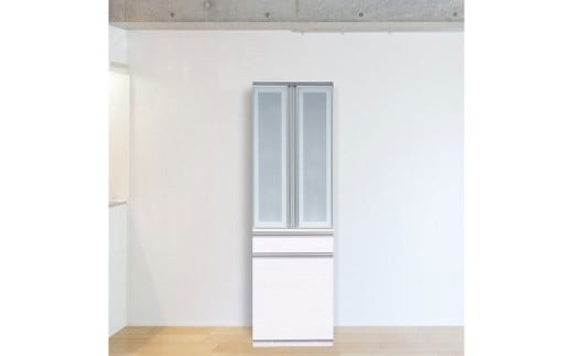 食器棚 クロノス 60DB 【ウォールナット・白柾目】