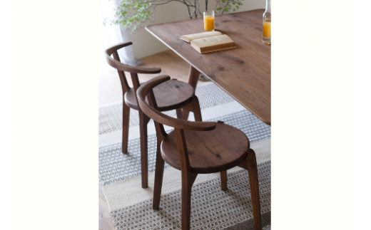 天然木チェア 椅子 ダイニング スタッキング / ウォールナット材 または オーク材 【HIRASHIMA AGILE Side Chair wood】 受注生産