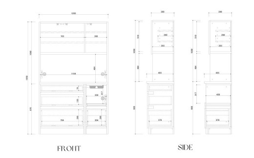 FOGGY/フォギー 120cm カップボード