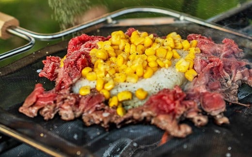 メッシュパン （大） 1個 （幅32cm×長さ48cm×厚さ2.4cm） 1個 直火焼専用 フライパン 調理器具