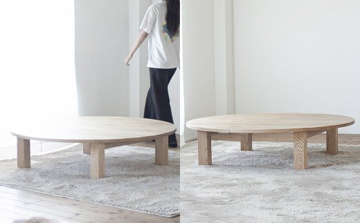 くりのちゃぶ台 （直径140cm・国産栗材・オイル塗装） ／ ちゃぶ台 食卓 座卓 ローテーブル テーブル 机 ラウンドテーブル 丸テーブル 木製 インテリア 家具 ダイニング 日本製 福岡県 柳川市