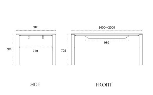 FOGGY/フォギー 140cm ダイニングテーブル