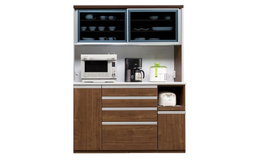 食器棚 ルピナス 150OP【白木目・ウォールナット・メープル】