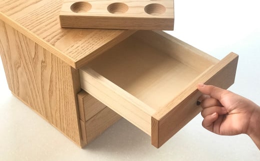 栗の木オリジナルボックス (円筒タイプ) 小物 収納 インテリア