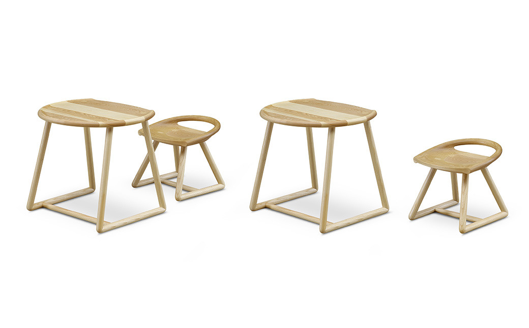 トッテ キッズ デスク 高さ50cm 天然木無垢 ホワイトアッシュ