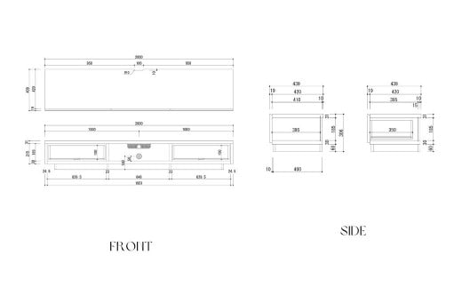 FOGGY/フォギー 200cm テレビボード