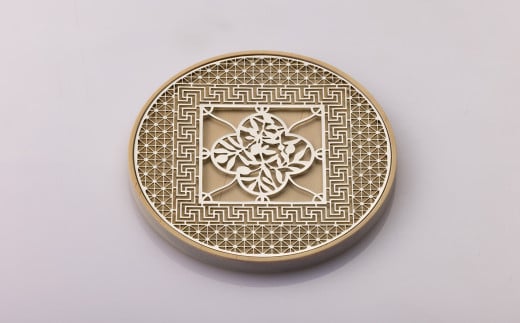 【水戸岡 鋭治氏デザイン】ユニメットワンコースター ステンレストップ (電解研磨) アコヤベース 1個セット 【PEACE+アコヤホワイト】