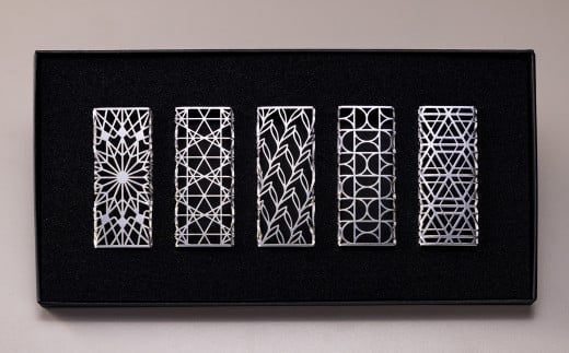 ユニメット 箸置 電解研磨仕上げ 5個セットB