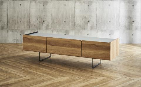 150 TVボード ダブル (ナチュラル・ブラウン) テレビ台 棚 インテリア