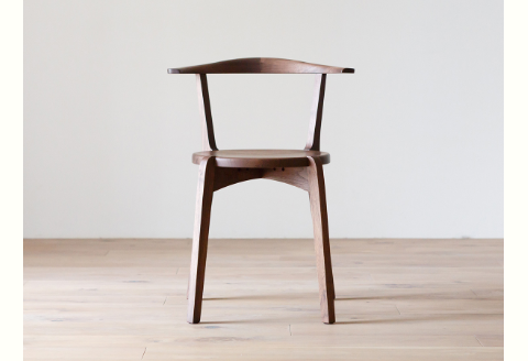 天然木チェア、椅子、ダイニング、スタッキング/ウォールナット材またはオーク材【HIRASHIMA AGILE Side Chair wood】受注生産