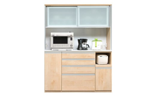 食器棚 ルピナス 150OP【白木目・ウォールナット・メープル】